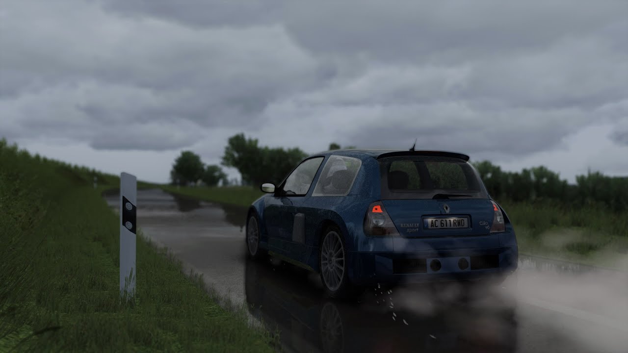 Assetto Corsa - 2003 Renault Sport Clio V6 Phase II at Aspertsham (Rain)