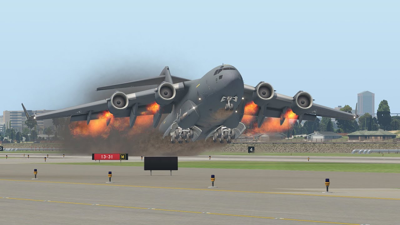 Пилот C-17 допустил большую ошибку при взлете | XPlane 11