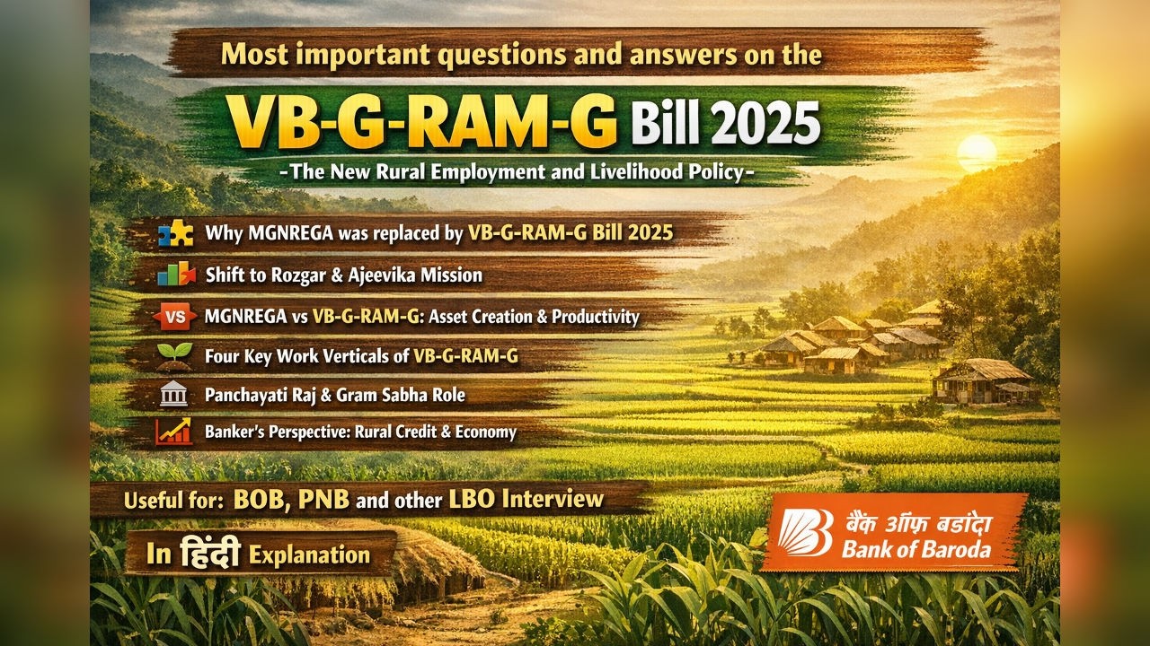 Special Video RRB PO Interview 2026 | VB-G-RAM-G Bill 2025 Explained Q&A | #mgnrega  #vbgramgbill