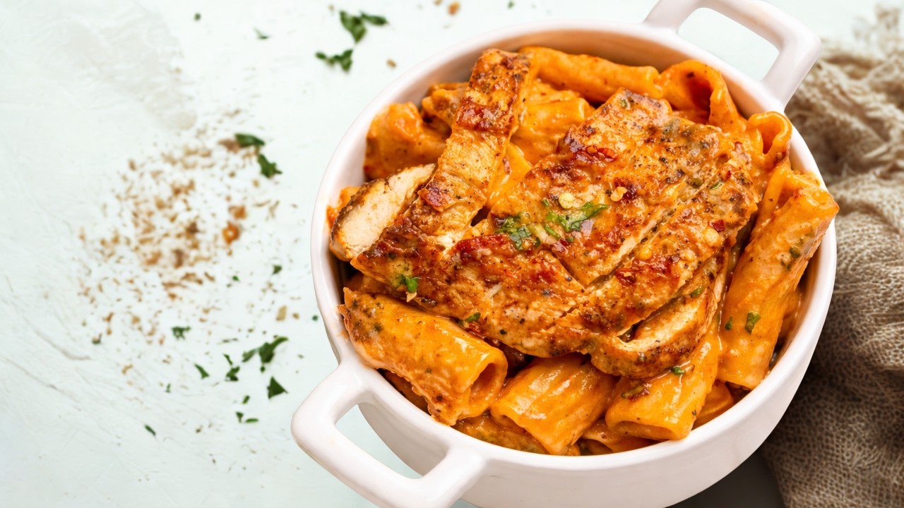 Red Sauce Creamy Chicken Pasta 🍝 |  Easy Recipe with Tomato Sauce