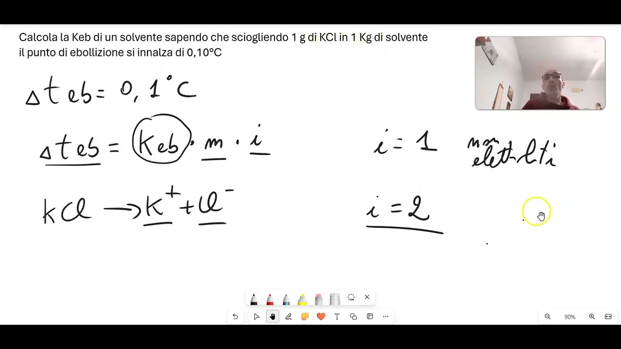 Esercizio n. 9: calcolo della costante ebullioscopica.