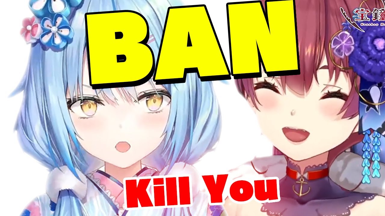 Yukihana Lamy and Houshou Marine's Collaboration BAN【Hololive/Eng sub】