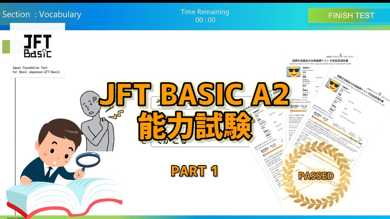 JFT BASIC A2 能力試験 : Vocabulary, Conversation, Listening, Reading + Kunci Jawaban