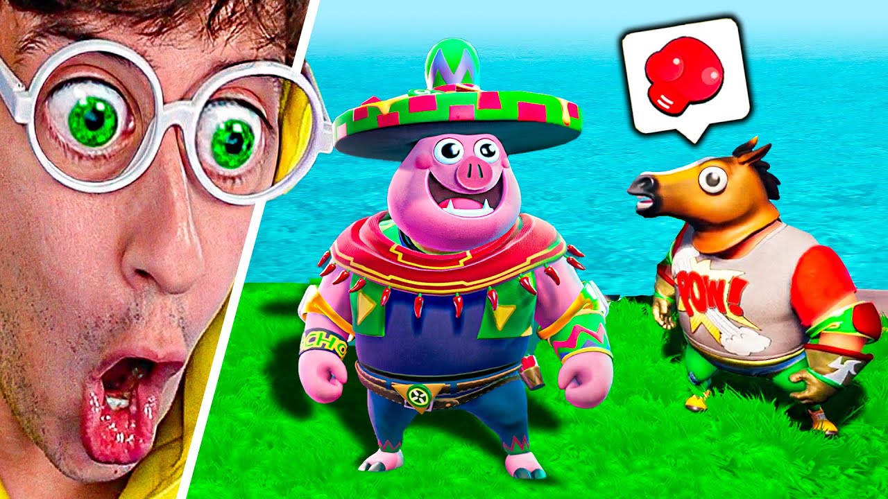 Batalla Animales 🐷 CERDO vs CABALLO 🐴 (Sólo Puños vs HERMANO) - Rumbleverse TEKENDO