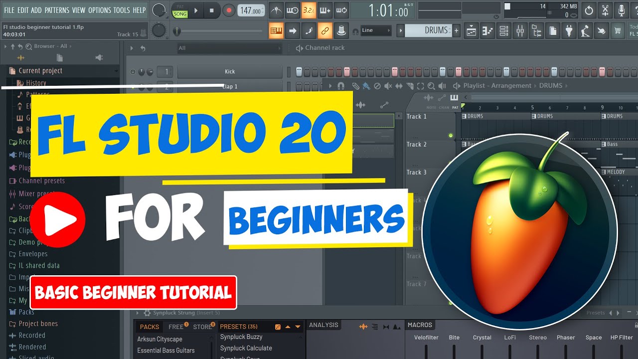 FL STUDIO 20 BEGINNER BEAT MAKING TUTORIAL 2022