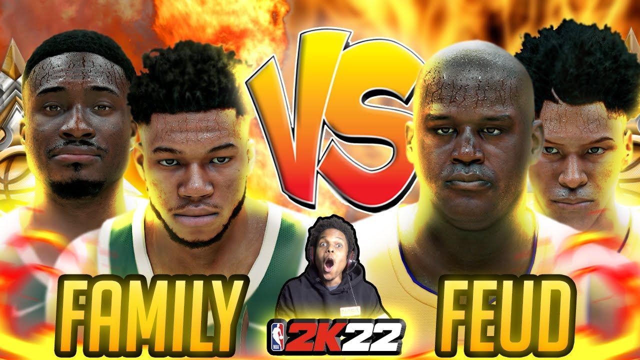 NBA 2K22 THE ANTETOKOUNMPO BROTHERS vs SHAQ AND HIS SONS! FAMILY FEUD!