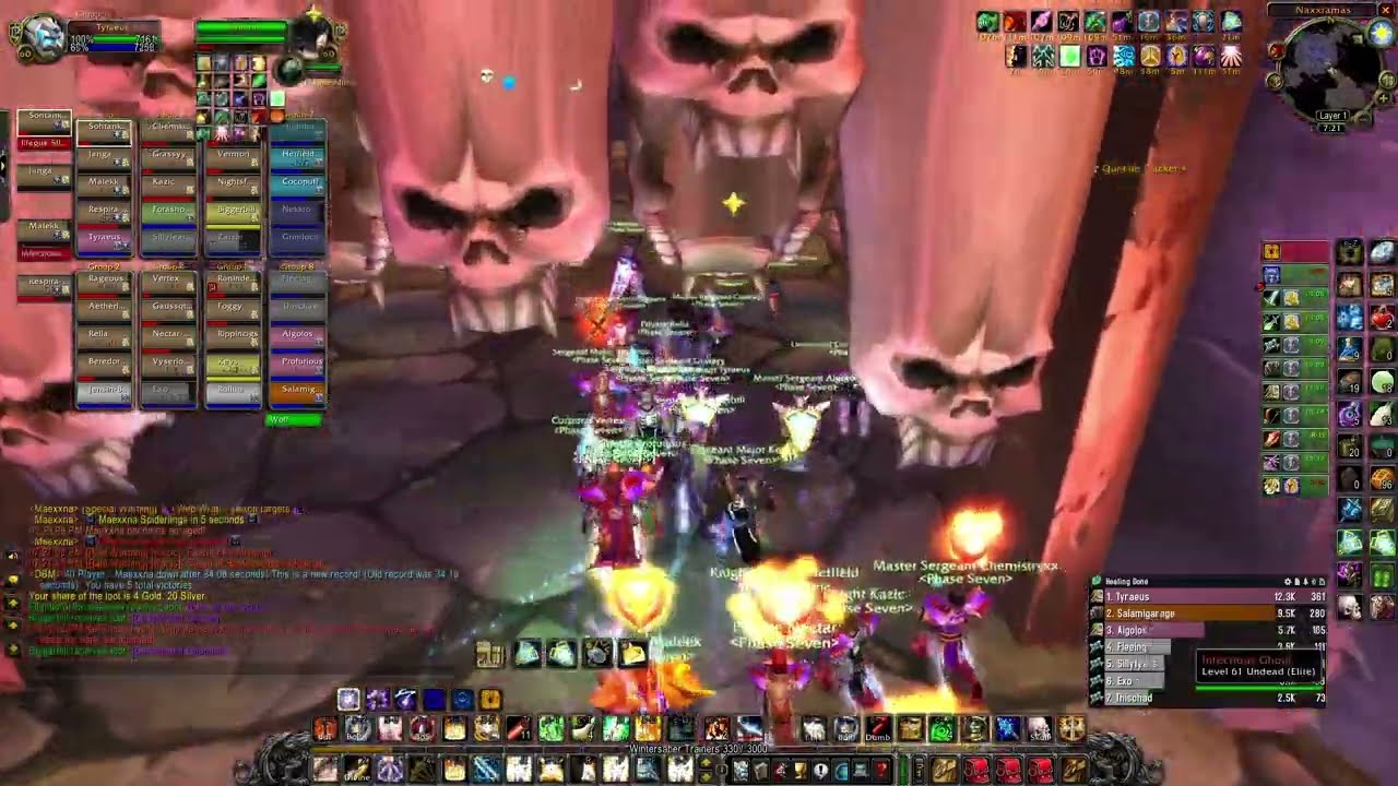 Classic Era WoW Phase Seven Naxxramas Speedrun (1:00:15) | Holy Paladin POV
