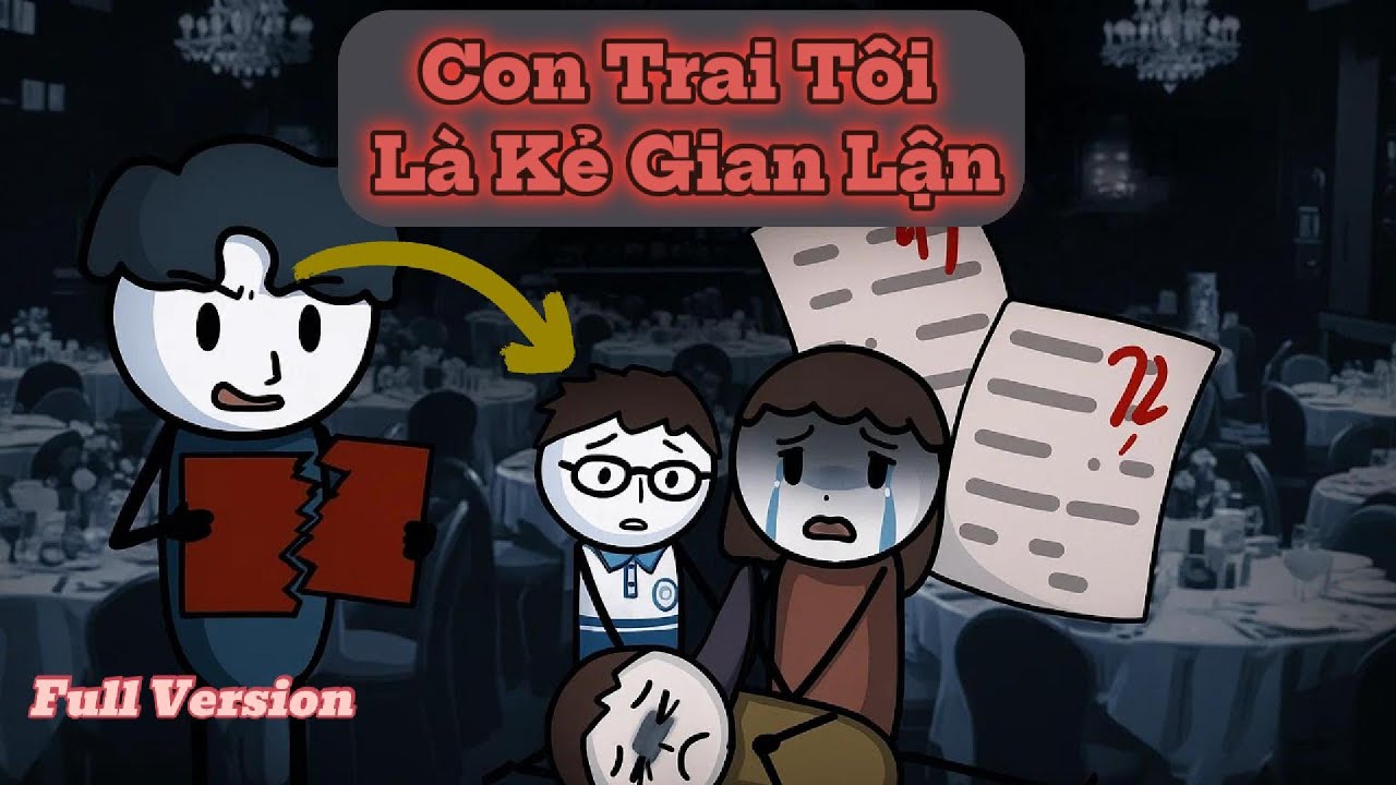 Phim Hoạt Hình Kinh Dị: CON TRAI TÔI LÀ KẺ GIAN LẬN! Bố Xé Nát Giấy Báo Thủ Khoa | BOUZUU Gấu Review