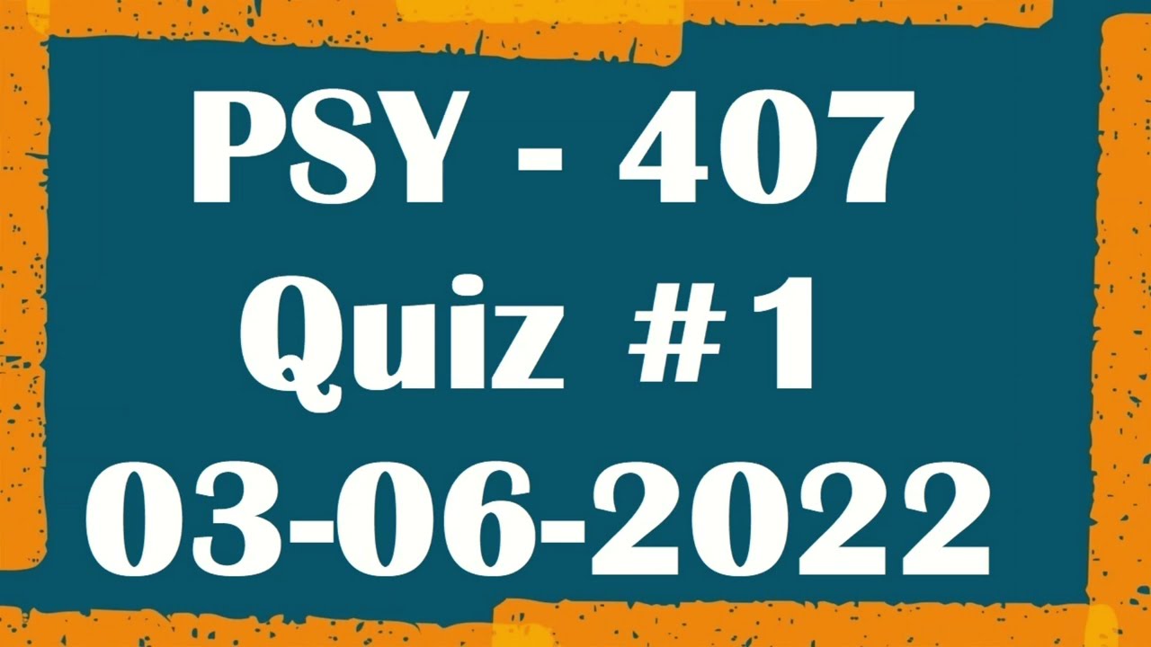 PSY 407, Sport Psychology, Quiz #1