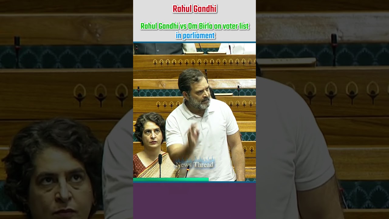 Rahul Gandhi vs Om Birla on voter list in parliament | #shortvideo_