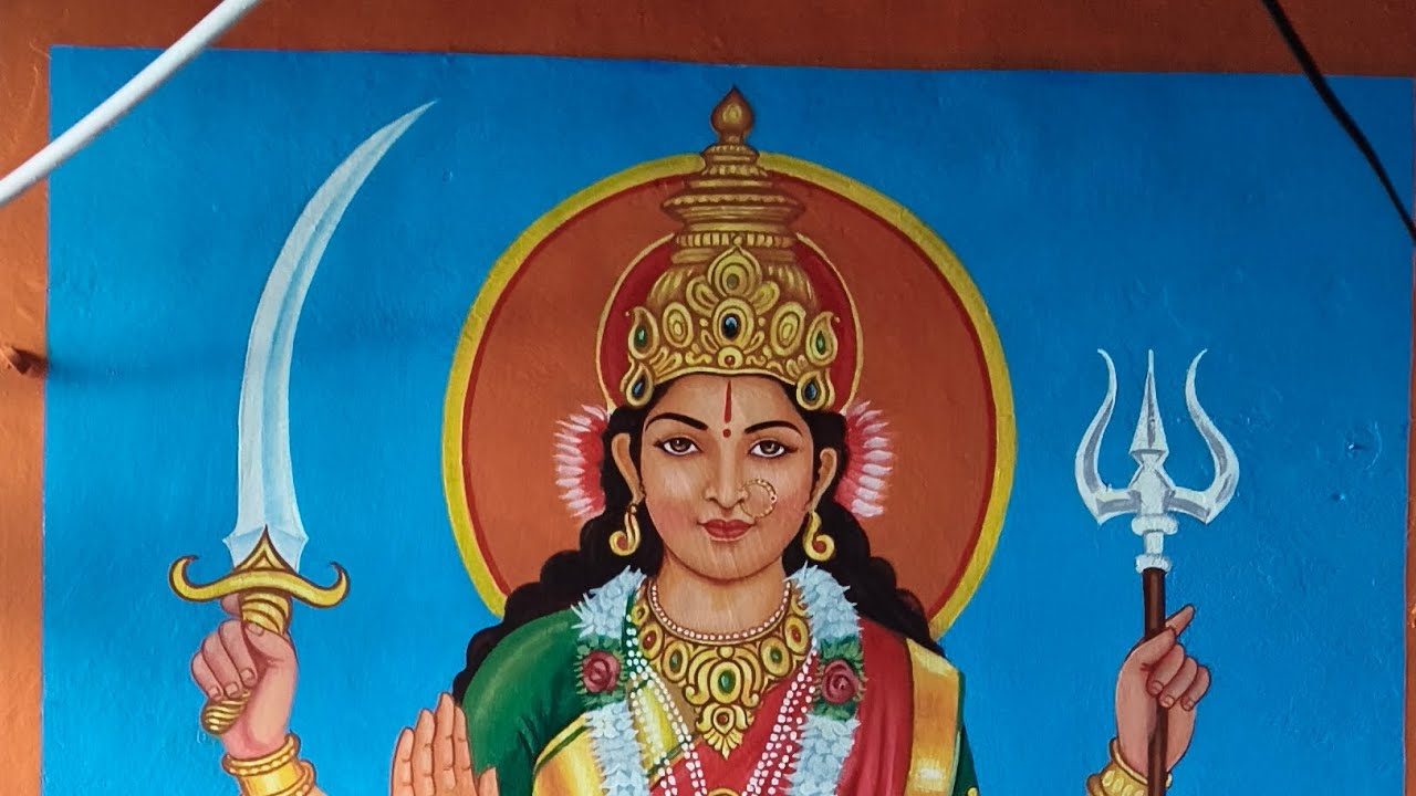 Lakshmi devi painting #art #artandcraft #drawing #paintingtechniques 