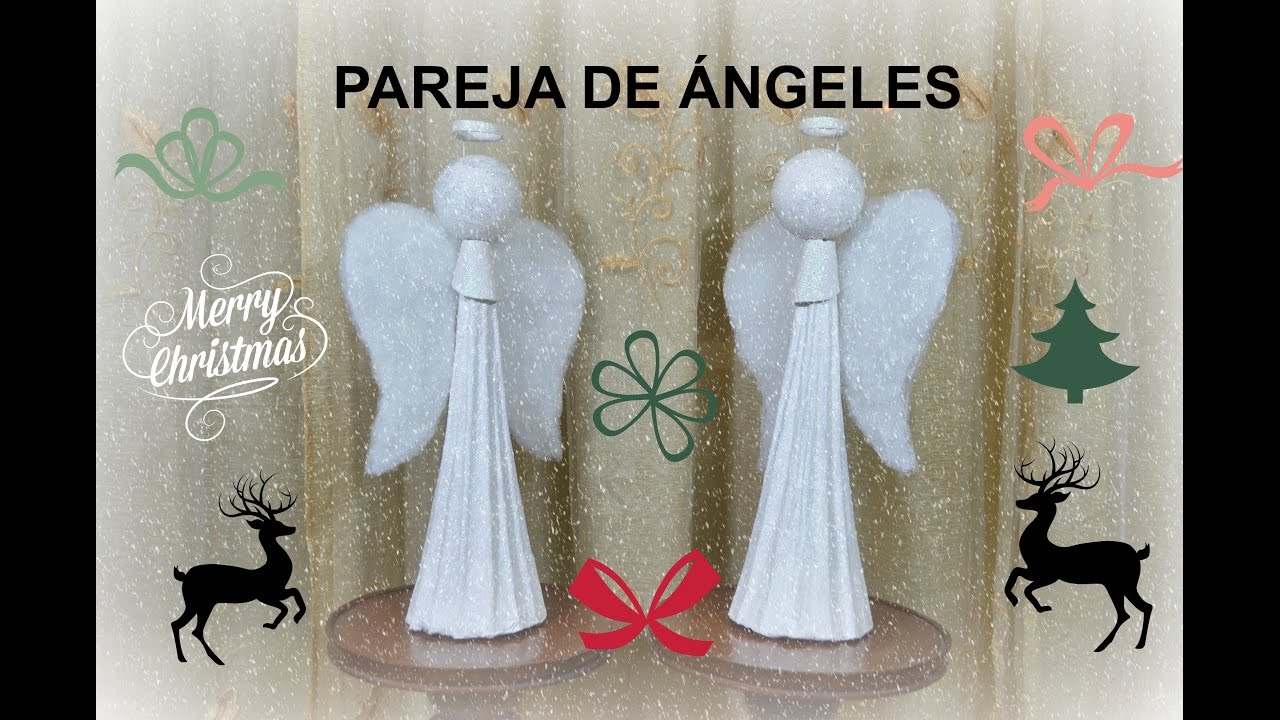 Pareja de Ángeles. Serie Navideña. Tutorial seis.