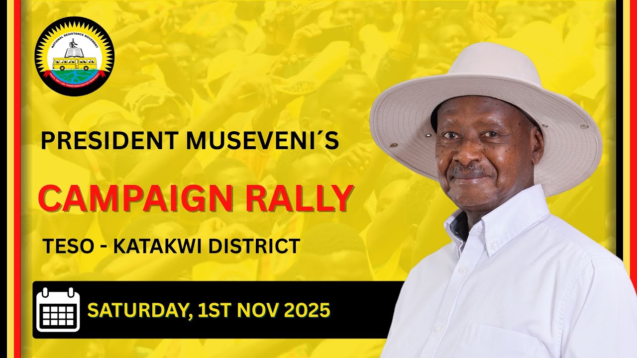 LIVE: President Museveni in  Katakwi  District - Teso Sub-region | Campaign Trail – 1st Nov 2025