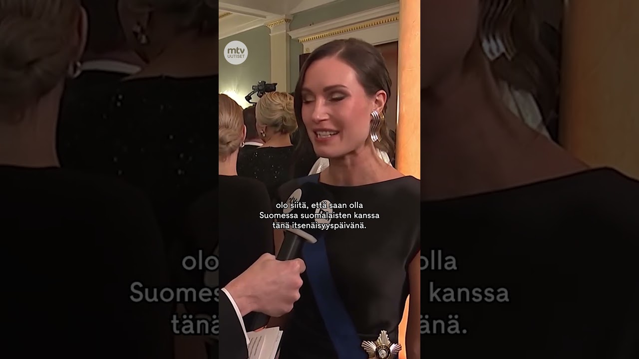 Sanna Marin saapui Linnan juhliin viettämään itsenäisyyspäivää.