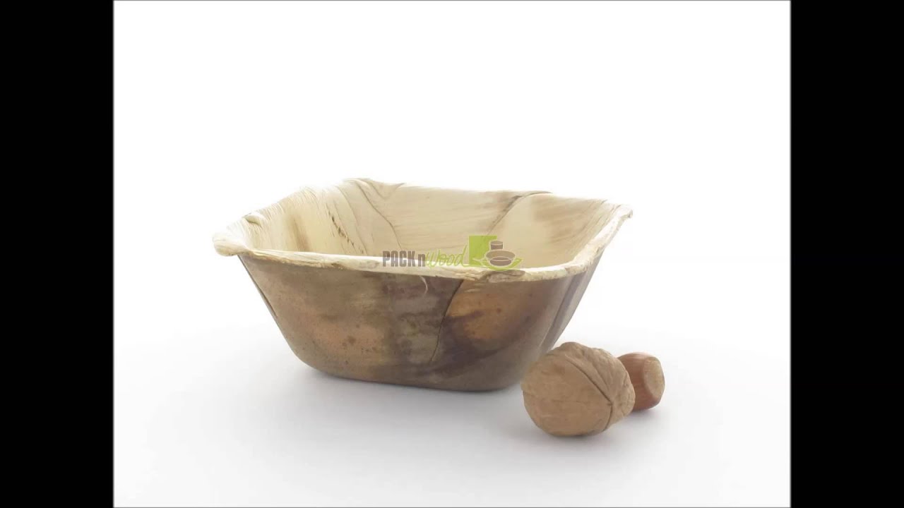 PacknWood - PALMBOWL Palm Leaf Square Bowl - (SKU: 210BBA1313)