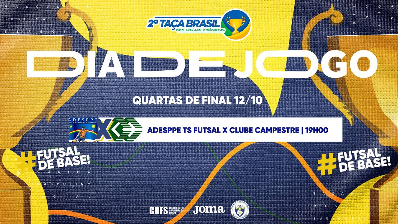 Ta&ccedil;a Brasil Sub10 Masc. Divis&atilde;o Especial | ADESPPE TS x Clube Campestre | Quartas de Final | Ao Vivo