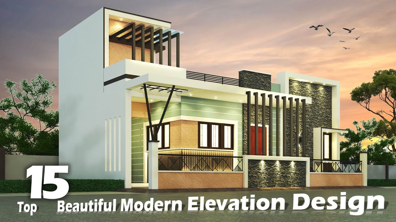 New 2021|| Top 15 beautiful Modern Front Elevation 3D #House Elevation#gharkafrontdesign