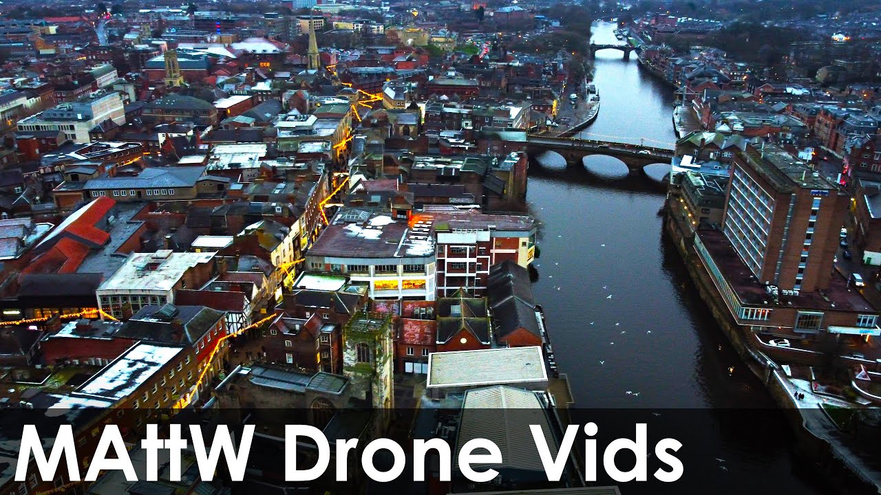 MAtt W Drone Vids - Full Flight & Ambient Sound - York, England, UK - Shot with DJI MINI 2
