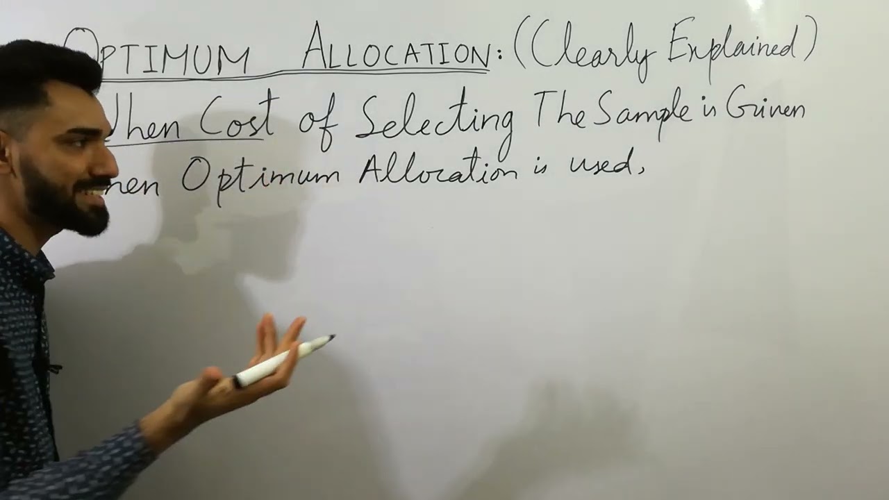 Optimum Allocation (Clearly Explained) | Statistics Tutor