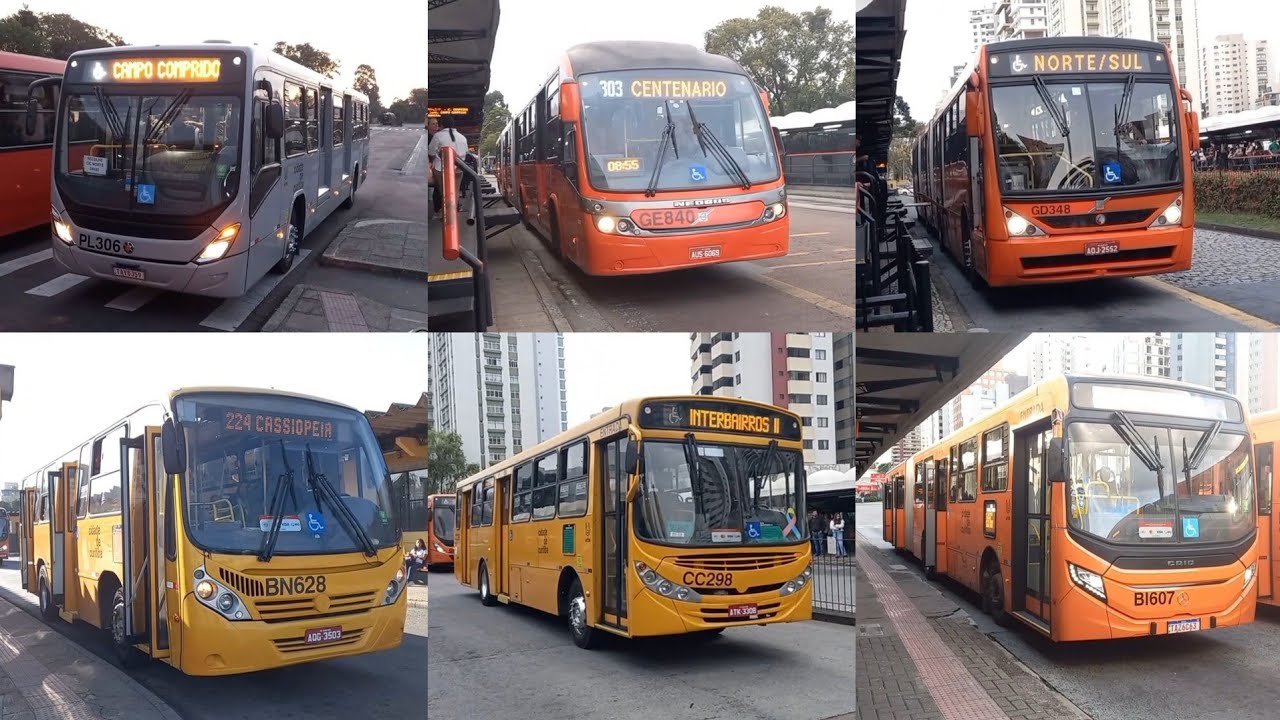 Compilação de ônibus em Curitiba e Pinhais (parte 34)