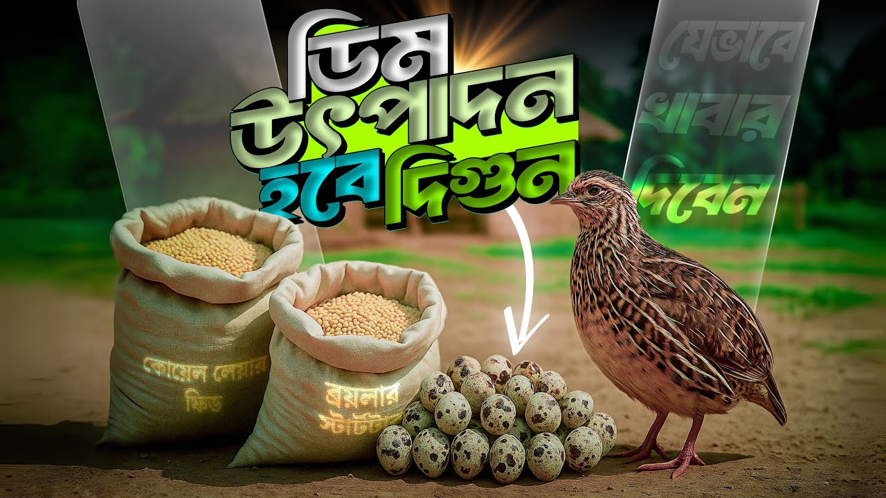 কোয়েল পাখির ডিম উৎপাদন বাড়ানোর জন্য সবচেয়ে কার্যকরী খাবার!
