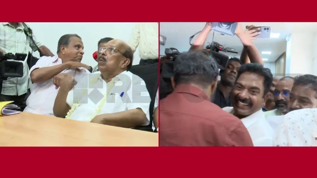 പത്രിക നല്&zwj;കാനെത്തിയ ജി സുധാകരനും എച്ച് സലാമും കണ്ടുമുട്ടിയപ്പോള്&zwj;; ഹസ്തദാനം ചെയ്ത് മടക്കം
