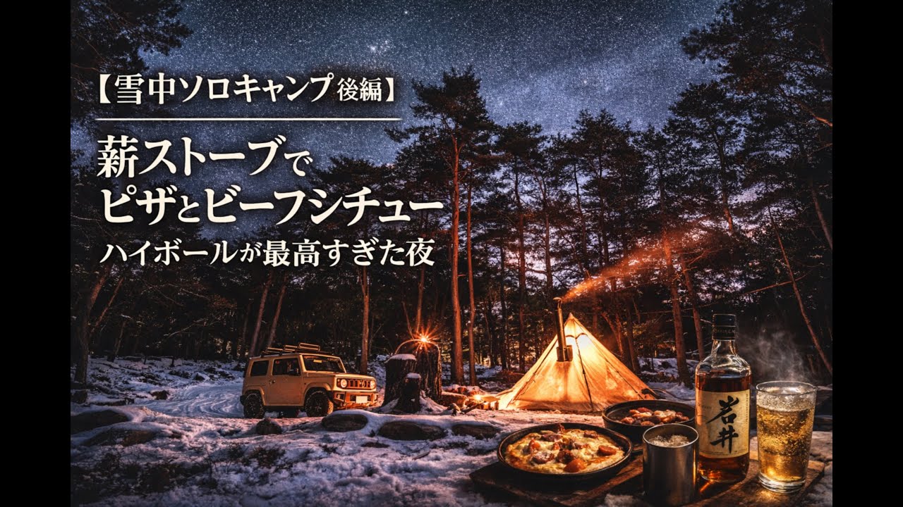 薪ストーブ料理が最高すぎた…｜Winnerwellで雪中ソロキャンプ【後編】