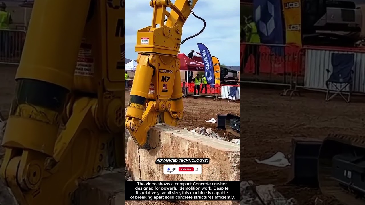Compact Concrete Crusher for Demolition and Rebar Separation !! #innovation #tool #ideas