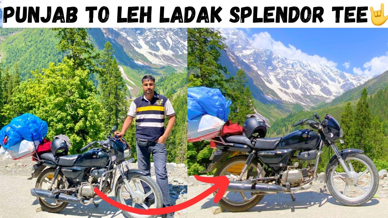Punjab to leh ladakh || ponch gai Splendor te lah ladakh 🤟|| bike tour || Splendor Modified | day 4