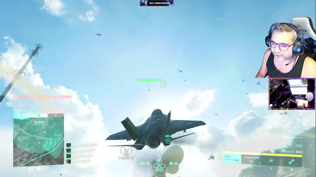 Derribe 30 Cazas y Helicópteros enemigos en una partida Battlefield 2042