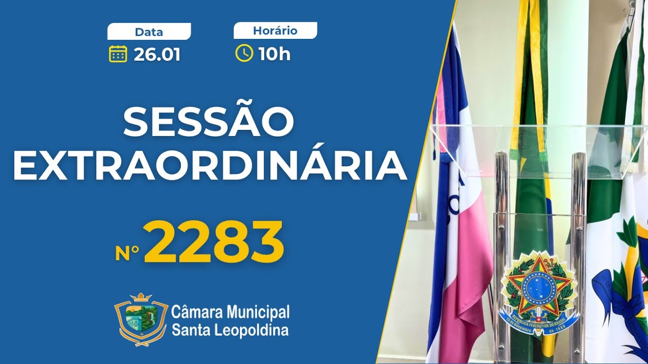 Sessão Extraordinária nº 2283- 26 de janeiro de 2026