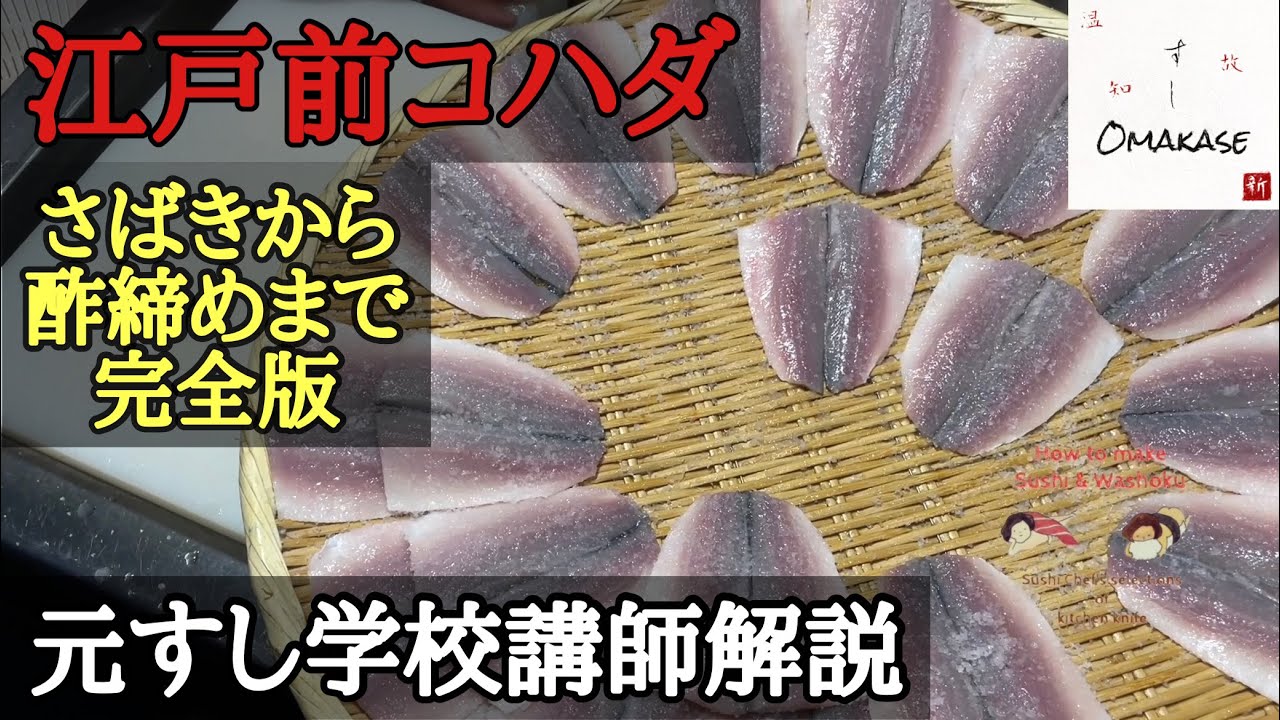 コハダ（小肌）のさばき方・仕込み・鮨・寿司・腹開き・酢締め・作り方締め方・下ろし方・塩の仕方・保存版・長いよw・how to fillet Gizzard Shad （Kohada)