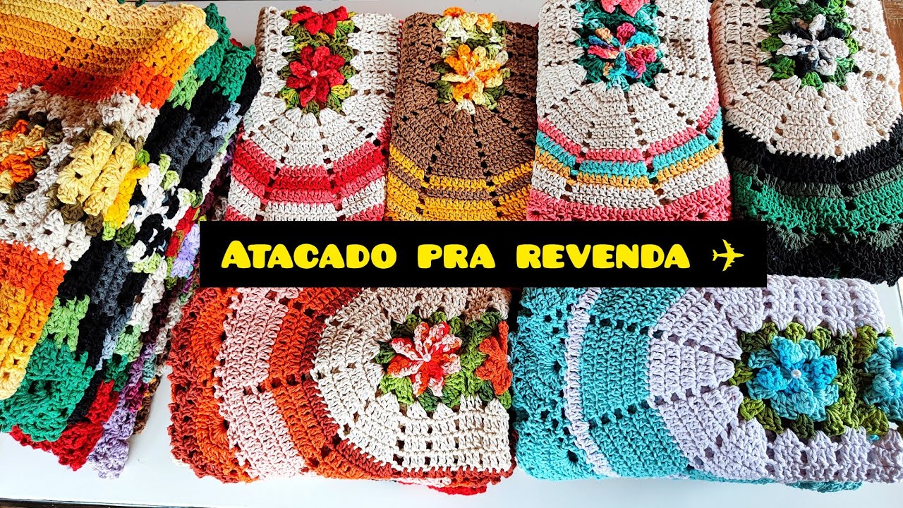 💥MAIS UMA PRODUÇÃO DE CROCHÊ ATACADO PRA REVENDA, 🥰 TAPETES VARIADOS #croche