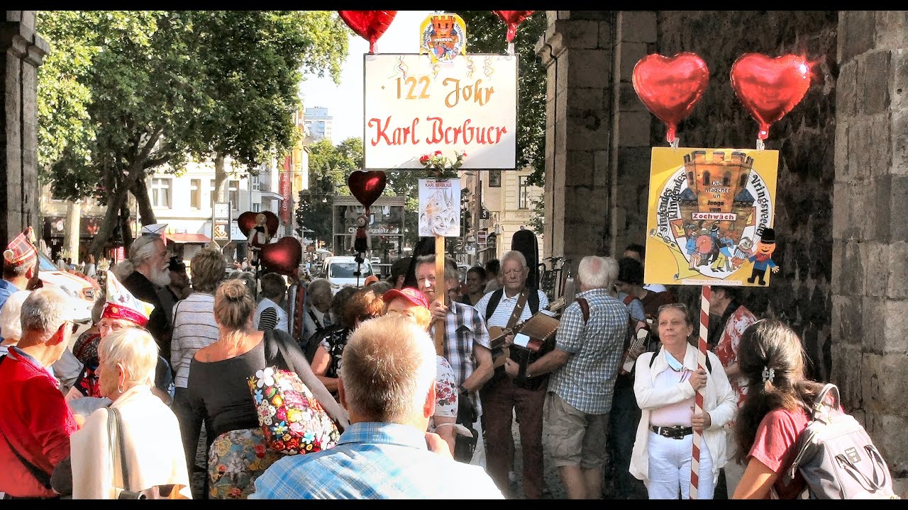 Karl Berbuer - Umzug und Gedenk Feier zum 122. Geburtstag, von der Severins Torburg bis Berbuer Pl.