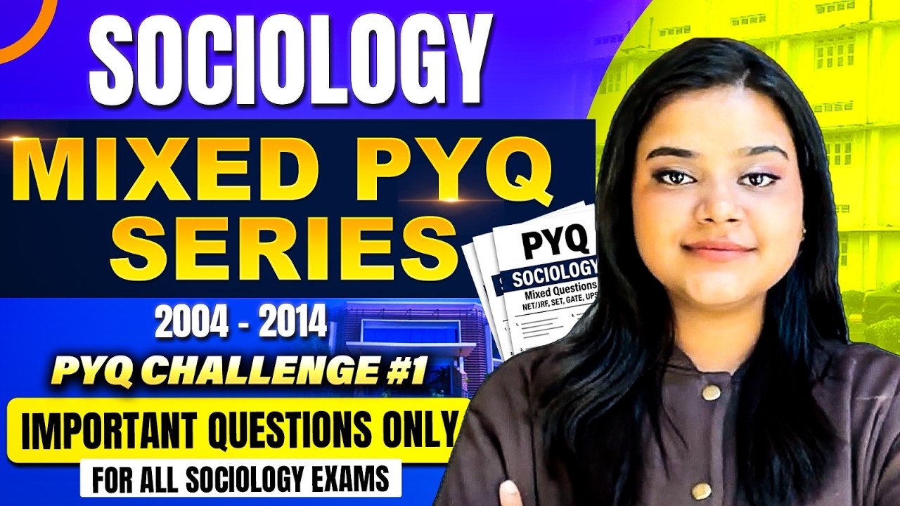 UGC NET Sociology June 2026 | Mixed PYQ Series | Important Questions Only | Muskan Maam