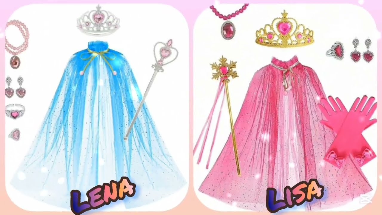 Lena vs Lisa ♥️ ultimate items (part#35)#foryou #cute #chooseone #lisaandlena #barbie#preetydresses