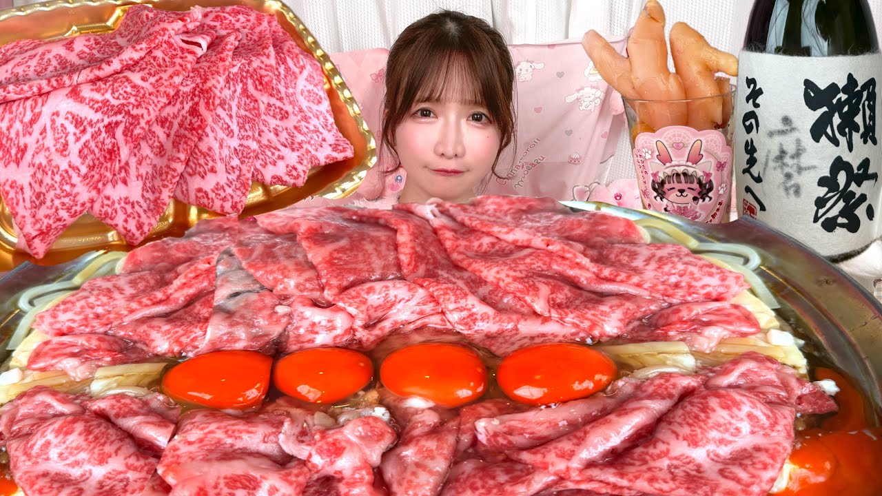 【大食い】すき焼き麺【ASMR】