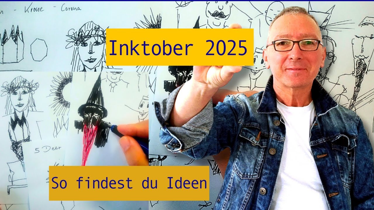 Inktober 2025 für Anfänger: Schritt-für-Schritt Skizzen zu 5 Prompts