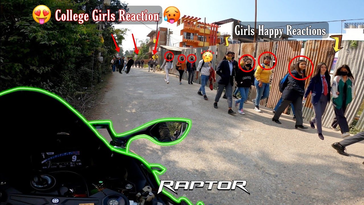 Cute Girls college Reactions & Girls Happy Reactions On Zx10r First Time In Dehradun & Loud Exhaust