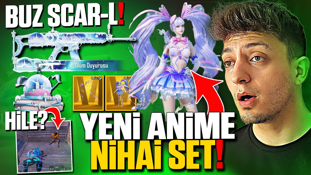 YENİ ANİME NİHAİ SET VE BUZ DİYARI SCAR-L GELDİ!! MAÇIMA HİLE GELDİ!! PUBG Mobile