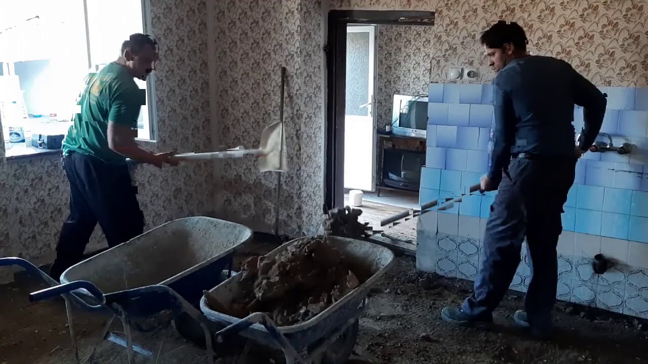 Renoviranje svapske kuce.  Betonaza poda