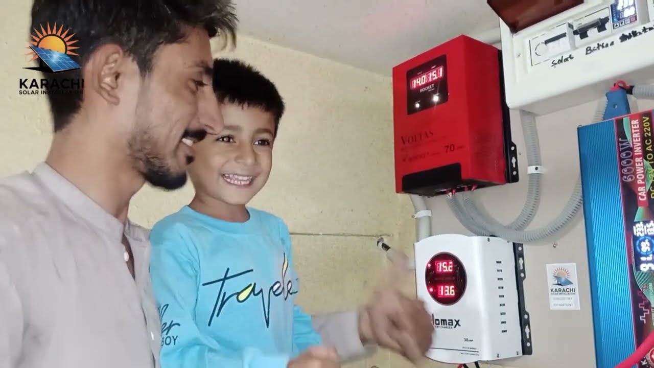 6000Watt Car 🚗 Invertar#640Watt Crown Solar Panal # AGS 105Ah Batree