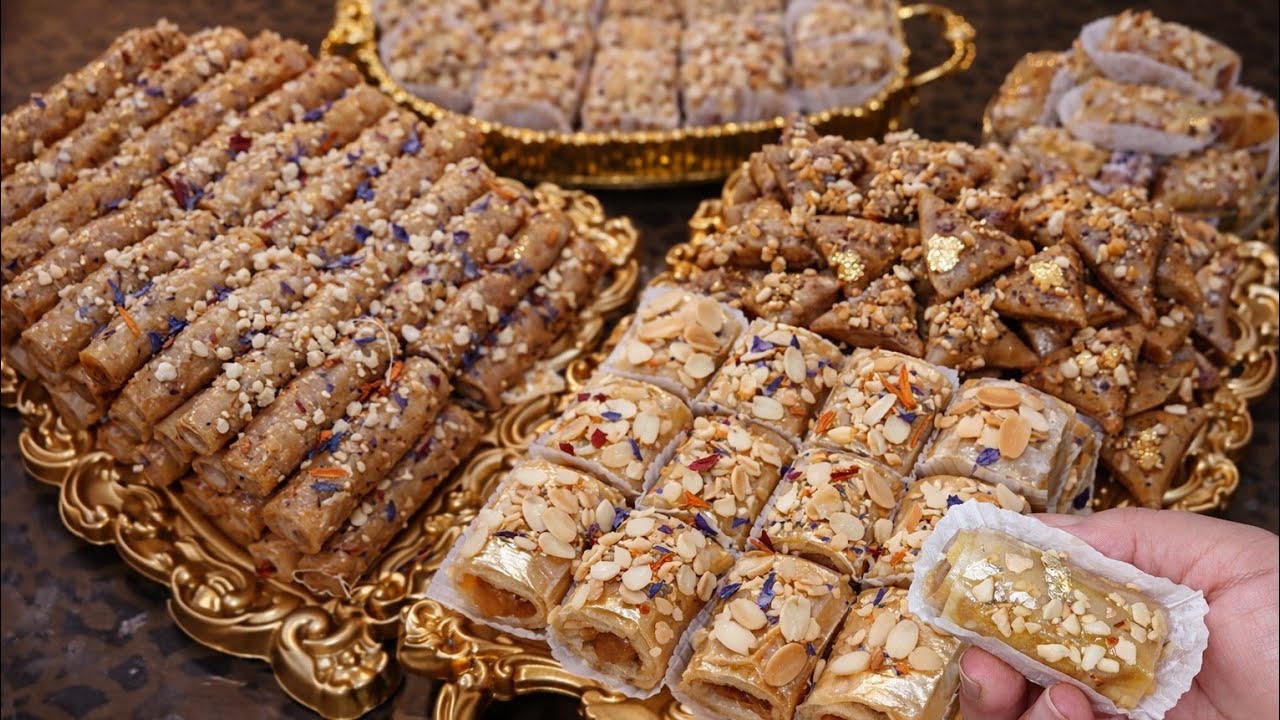 معسلات عليهم الطلب فرمضان🌛4 حشوات | تعليكة | قرمشة | بنة 🤤🔥
