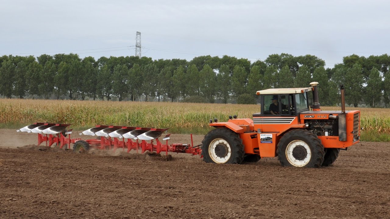 Fiat 44-28 Versatile & Steeno 8-schaarploeg + MB Trac 1500 & Volvo BM 814