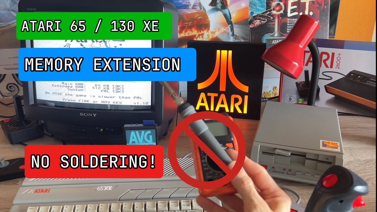 Atari XE memory extension (512 KB) in 2 easy ways. #atari65xe #atari #atari8bit #retrocomputer
