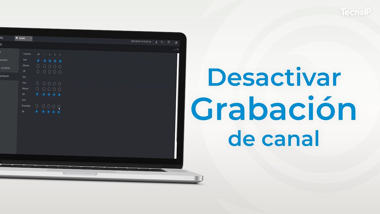 Desactivar grabación de canal vacío en DVR Dahua