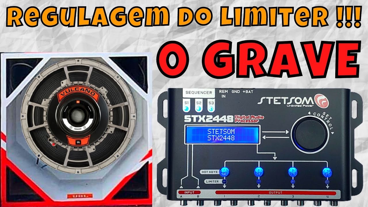 como Regular o Limiter do Grave Processador - PASSO A PASSO  processador 2448 stetsom #somautomotivo