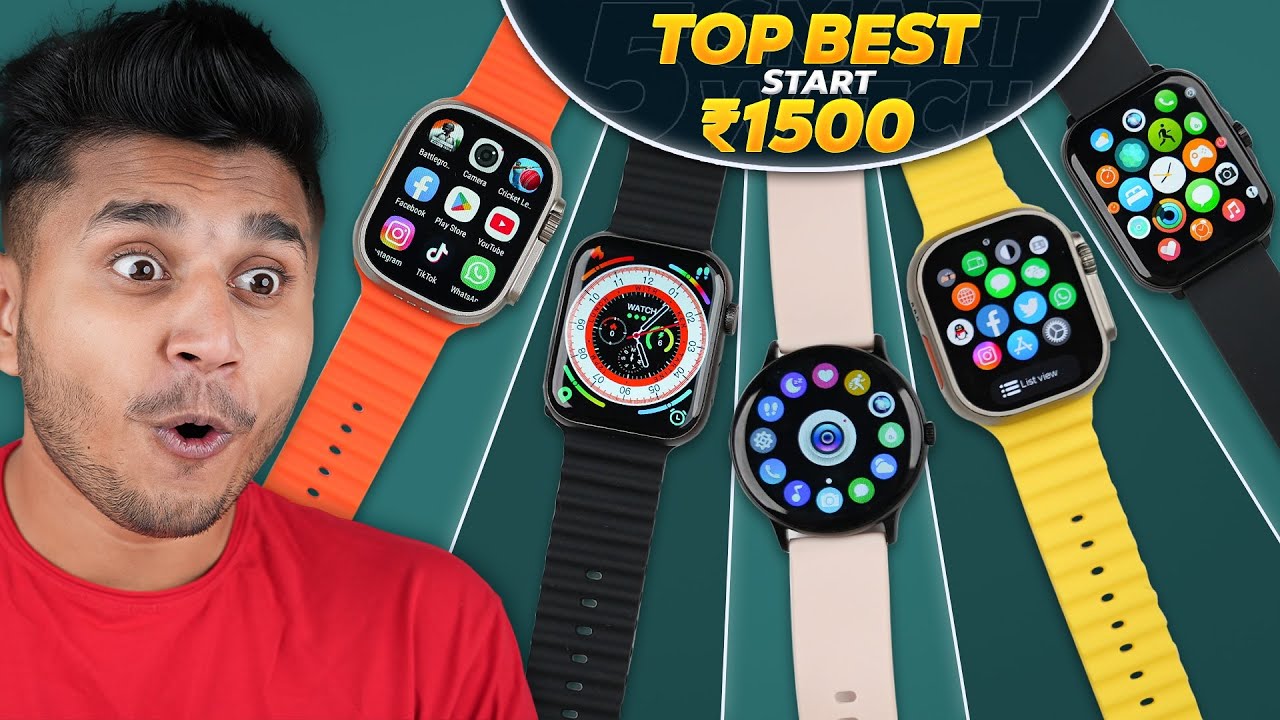 Top 5 Best Smartwatches Starting From ₹1500💥|| Amloed Display, Games🔥||Top 5 Smartwatch Under 2000