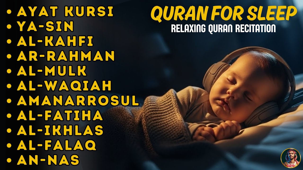 Peaceful Quran for Deep Sleep | Al-Fatiha,Ayatul Kursi,Surah Ar-Rahman, Al-Mulk, Yasin - Alaa Yaseer