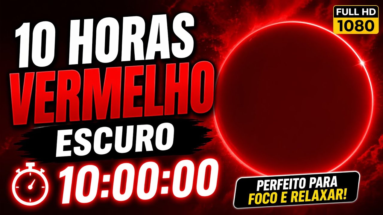 10 HORAS de tela Vermelho Escuro (DarkRed) Full HD 1080 ❤️